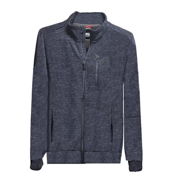 Gerry Mock Neck Zip Up Stretch Knit Sweater Jacket - Picture 1 of 6